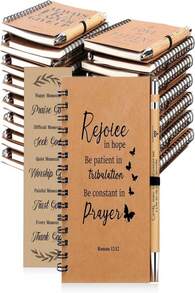 NEOACT Christian Gifts Bulk,30 Pcs\/10 Set Inspirational Spiral Notebook With Bible Ballpoint Pen And Christian Bookmark,Prayer Journal Christmas Gifts For Teachers Staffs Colleagues Pastor Church Members &Amp; Families - ColorA - 查看 1