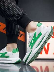 2025秋冬新款篮球运动鞋、男士休闲运动鞋、厚底运动鞋、跑步鞋 - 白色 - 查看 4