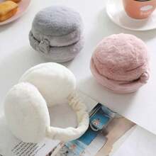 Women's Warm Earmuffs, Cute And Simple Winter Earmuffs, Anti-Freeze Ear Covers, Plush Earmuffs, Student Folding Ear Caps, Cold Protection - 粉色 - 查看 1