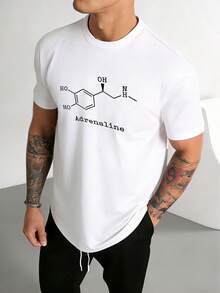 GRDR 男士时尚印花宽松短袖T恤 | 精致设计 | 夏季必备 | 百搭易配 | 展现您的风格 - 白色 - 查看 3