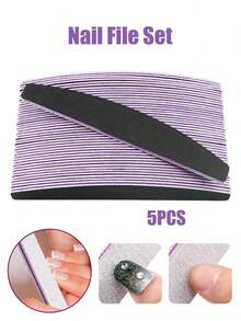 Nail File, Professional Nail File, Reusable Double-Sided Sandpaper Nail File (100/180 Grit), 1/5/10/20/35/50 Pcs, Home And Salon Manicure Tool, Women Gift, Manicure Tool, Nail Care Tool, Grooming Tool, Cosmetic Tool, Nail Care Accessory - Light Grey - View 20