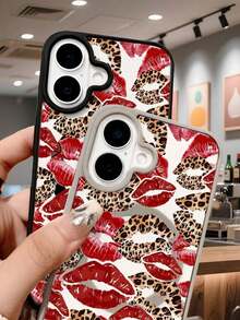 Leopard Print Red Lip Pattern Protective Magnetic Phone Cover Fashion Forward Statement Y2K Aesthetic Wild Style Daily Accessory Compatible With Iphone 17 Pro Max 17pro 17Air 17 16 15 14 13 12 11 X XS XSMAX Plus Pro ProMax S25Ultra S25 S24 S23FE S22 Plus FE Case - 1 cái - Xem 8