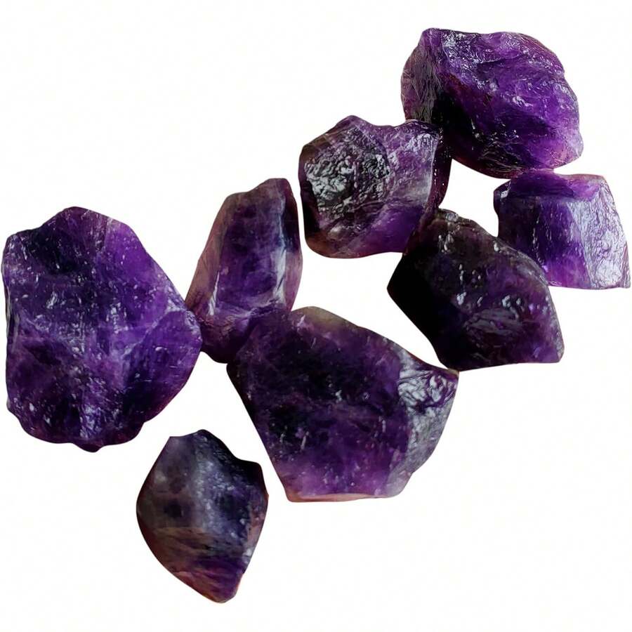 1 Lb Rough Crystals Bulk Healing Stones Tumbling, Wire Wrapping, Wicca Reiki,Meditation - Purple Amethyst - View 1