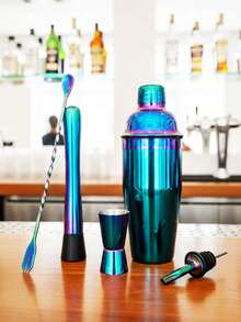 Juego de cocteleras Boston profesionales de 25 onzas, set de coctelera de acero inoxidable con peso para bartenders, coctelera de bar de acero, herramientas esenciales de bartender para mezclar bebidas - Multicolor - Ver 2