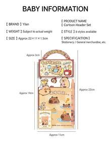 1 Set Cartoon Stationery Gift Set, Creative Handheld Stationery Gift Pack, Cute Small Gift For Students, Children, Back To School Supplies Set, Gift For Kids