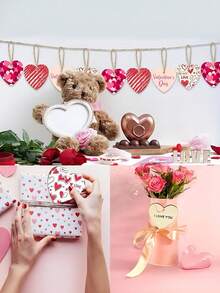 20 Stücke unfertige Holz-Herzform DIY Maldekorationen, kleine Herz Deko geeignet für DIY Malerei, Hochzeit, Hausparty, Feiertags-Anhänger, Hängedekoration, Oster-Frühlingsparty, Bauernhaus Gartendekoration, Heim-Themenparty, Geschenkanhänger - Verschiedenfarbig - Übersicht 7