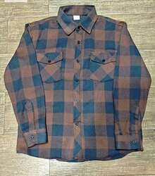 Men's Long-Sleeved Flannel Checkered Dress Shirt - Coffee Brown - View 1
