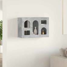 vidaXL Wandschrank, Betongrau, 60 x 20 x 40 cm, Holzwerkstoff - Grau - Übersicht 1