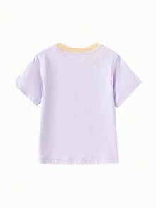 Balabala Unisex Short Sleeve T-Shirt, Classic Round Neck, Breathable Quick-Dry Fabric, Comfortable For Summer Wear - Pink Purple - View 4