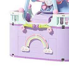 Princess Carousel To Build - Mini Rotating Music Box, STEM Building Set With Micro-Blocks, Ideal For Girls Ages 8-12, DIY Birthday Or Christmas Gift