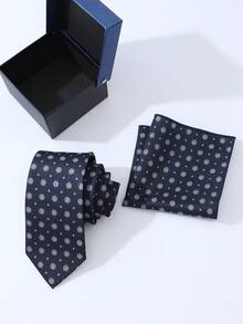 Bộ quà tặng cà vạt nam 1 món, bộ cà vạt và khăn tay kiểu cổ điển, thời trang và đa năng, phù hợp cho các bữa tiệc, kỳ nghỉ, công sở, đám cưới và mọi mùa. - A - Xem 18