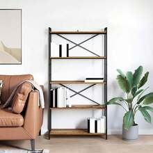 vidaXL Étagère Bois ancien 80 x 30 x 155 cm Bois d'ingénierie - Tabac - Voir 4