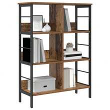 vidaXL Étagère Bois Ancien 82 x 32 x 112 cm Bois d'ingénierie - Tabac - Voir 3