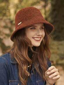 1pc Knitted Bucket Hat, Small Head Circumference, Flattering Bucket Hat For Women, Autumn/Winter