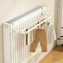 Heavy Duty No Drill Radiator Dryer Thickened Metal Double Rod Clothes Dryer, Metal Material, Space Saving Laundry Style, Wall Mounted Drying Rack Pattern, Heated Radiator Dryer Rack, Suitable For Clothes Towels Shoes Quick Heating, Fits Most Radiators Drying Solution - Multicolor - View 2