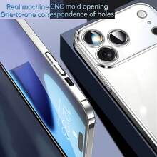 Hadaasi 1 st grönt elektropläterat hårt skal med transparent linsfilm, hög transparens PC, anti-gulning, heltäckande, fallskydd med dammnät, lätt och smalt telefonskal kompatibelt med 17 Pro/17 Pro Max, Apple Air, 17/16 Pro/16 Pro Max/16 Plus/16/15 Pro/15 Pro Max/15 Plus/15/14 Pro/14 Pro Max/14 Plus/14/13 Pro/13 Pro Max/13/12 Pro/12 Pro Max/12/11 Pro Max/11/11 Pro/XS Max/XR/XS - Grön - Visa 6