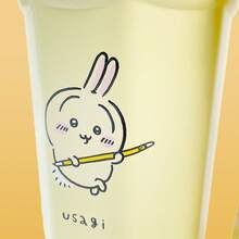 Miniso Chiikawa Series Usagi 360mL /12.17oz Beige Insulated Coffee Cup - Stainless Steel Material, Bunny Cartoon Print, Detachable Charm & Leak-Proof Lid For Office/Commute(1PC) - Yellow - View 5