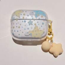 Ốp bảo vệ trong suốt hình thỏ sao cho tai nghe OPPO R3/R2, tai nghe Bluetooth không dây OPPO Air/Air2/Air3, Enco Air4Pro/Air2i/3i, ốp mềm trong suốt sáng tạo kèm mặt dây chuyền, chống rơi vỡ. - Thỏ sao toàn màn hình + mặt dây chuyền - Xem 16