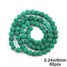 60pcs Colorful 6mm Volcanic Stone Beads, Suitable For DIY Jewelry Making, Bracelets, Necklaces, Home Decor Crafts, Handmade Accessories - DIY - View 19