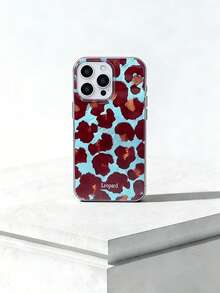 猎豹纹/豹纹单件装 蓝棕色豹纹简约手机壳 兼容 12/13/14/15/16/17/Pro Max - 藍棕 - 查看 1