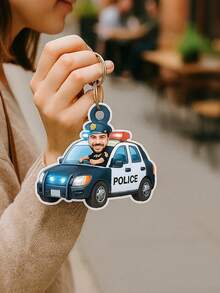 Personalized Acrylic And Firefighter Decorations - Customizable With Name And Photo, Ideal Christmas Ornaments Featuring Car, Fire Truck, Uniforms And Equipment, Great Gifts For Kids, Future Heroes, First Responder Families, And Unique Holiday Collectibles For Law Enforcement And Firefighter Enthusiasts - Multicolor - View 8