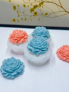 牡丹玫瑰花3D硅胶模具，DIY树脂环氧树脂粘土工艺模具