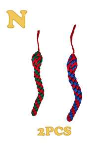 1件/2件/4件装彩色手工编织绳狗玩具，有趣的形状吸引宠物玩耍兴趣，章鱼/熊/长颈鹿/兔子/小狗/蛇/水果等。