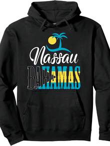 Nassau Bahamas Vintage Printed Sunset Gift Pullover Hoodie - Style 5 - View 1