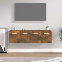 vidaXL Murales para armarios 2 unidades Chêne fumé 60x36,5x35 cm madera de ingeniería - Marrón - Ver 1