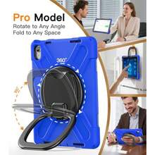 MX  BATYUE Case For IPad A16 11th/10th Gen 11''/10.9'' 2025/2022 - Heavy Duty Shockproof Cover With 360° Rotating And 180° Folding Stand Screen Protector Shoulder Strap And Pencil Holder Blue - A10環形支架藍色 - 查看 5