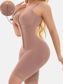 1 pieza Moldeador de figura para mujer, Faja reductora, Levantador de glúteos, Mono reductor, Moldeador corporal de alta compresión, Adecuado para diversas ocasiones - Óxido marrón - Ver 6