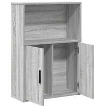 vidaXL Bibliothèque sonoma gris 60x24x85 cm ingénierie du bois - Gris - Voir 5