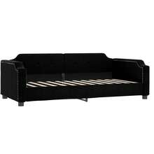 vidaXL Lit de repos sans matelas noir 90x200 cm tissu - Schwarz - Übersicht 2