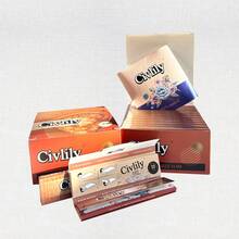 Civilly Mercury 天然木炭纸，慢燃纸，尺寸：12.5*11.2*5.8，大尺寸，每册 32 张（每盒 24 册），方便的小册子，燃烧均匀，易于卷起，适合家庭聚会、户外旅行、节日礼物、日常使用。