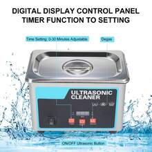 Jewelry Cleaning Machine 30W 0.8L LED Digital Display Ultrasonic Cleaning Machine - Tipo de Enchufe A USA (110-127V) - Ver 7