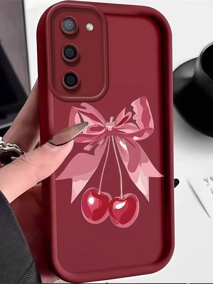 Fundas de teléfono de moda con diseño de cereza - Burdeos - Ver 1