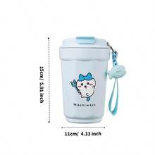 Miniso 千川系列（千川/八幡/兔）卡通咖啡杯 360毫升/12.17盎司，材质，便携设计，适合日常补水，可爱水杯（1个） - 淺藍色 - 查看 11