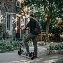 Kick Scooter, 200mm Big Wheels Scooter For Adults With Disc Brakes, Adult Scooters With Carry Strap And Double Shock Absorption, Foldable Scooters - Grey - View 8