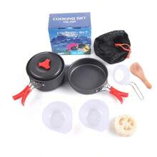 1-2 Person Outdoor Portable Camping Cookware Set, Includes Pot, Pan And Utensils, Suitable For Backpacking, Hiking, Picnicking - Camping Cooking Set - Camping Cookware Set - For Backpack/Portable Stove - Camping Kitchen Accessories - Multicolor - View 9