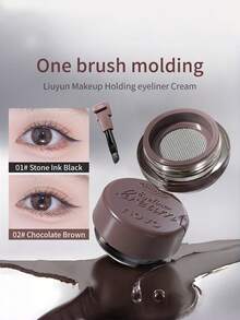 NOVO Waterproof Eyeliner Gel, Smudge-Proof, Long-Lasting, Beginner-Friendly Eyeliner Makeup, Easy Application To Enhance Eyes - 01# Graphite Black - View 2