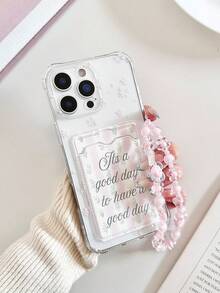 Cartoon Deer Painted Transparent Card Holder Multifunctional Card Wallet With Wrist Strap Thick Shockproof Phone Case Compatible With IPhone 17/17 Pro/17 Pro Max, 16/11/16 Pro/16 Plus/16 Pro Max/16e, 15 Pro Max, 13/14/12/XS/XR/7G/8P, Galaxy, Redmi - Multicolor - View 3