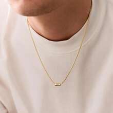 Custom Name Square Tube Necklace Pendant Necklace - Customizable With Initials; Customizable With Best Friends, Family Members, Or Boyfriends/Girlfriends; Suitable For Boyfriends/Girlfriends, Mothers, Fathers; Wedding Gifts, Valentine's Day, Birthday Gifts, Holiday Gifts; Special Valentine's Day Gifts - Multicolored - View 2