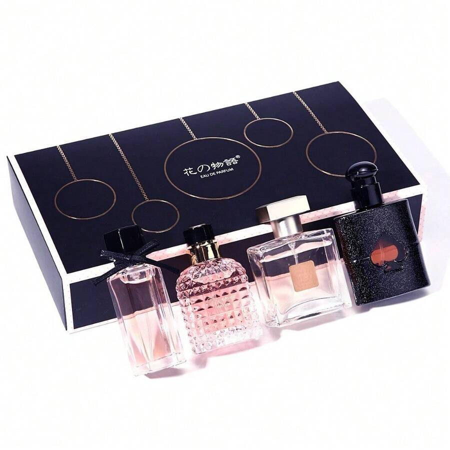 4 Piece Set, Women's Perfume Spray Gift Box, Lasting Fragrance, 4different Flavors, Perfect For Holiday Gifts, Dates, Daily Life, Parties - 美國 - 查看 1