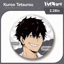 1pc Haikyu Badge, Emoticon, Tin Laser Sticker, 58mm Badge, Pin, Brooch, DIY Button Craft