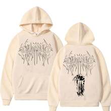 Rap Singer Ghost Dance Graphic Printed Men's Hoodie Fashionable And Casual Harajuku Hoodie - White - View 5