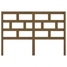 vidaXL Tête de lit Marron Miel 126x4x100 cm Bois massif de pin - Castano - Visualizzare 4