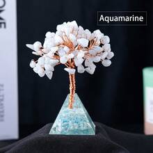 1件天然石树金字塔底座水晶树能量保护疗愈冥想灵气脉轮风水树，圣诞礼物的理想之选 - 奧根金字塔樹 - 查看 21