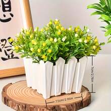 2/4/6个装户外露台窗台简约塑料花盆，装饰花盆，花瓶，适用于家庭庭院、阳台，也是理想的礼品之选。 - 白色 - 查看 5