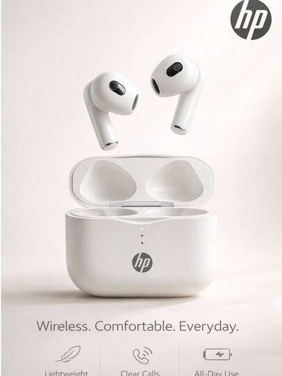  HP无线耳机，音质卓越，支持蓝牙5.3自动配对，电池续航时间长达30小时，轻巧便携，内置麦克风，兼容和安卓手机，四季皆宜，兼具游戏耳机和扬声器的双重功能，是节日和情人节的理想礼物。