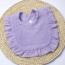Customized Text Logo Simple Floral Baby Bibs, Perfect Gift For Newborns, Essential For New Parents - Multicolor - View 12